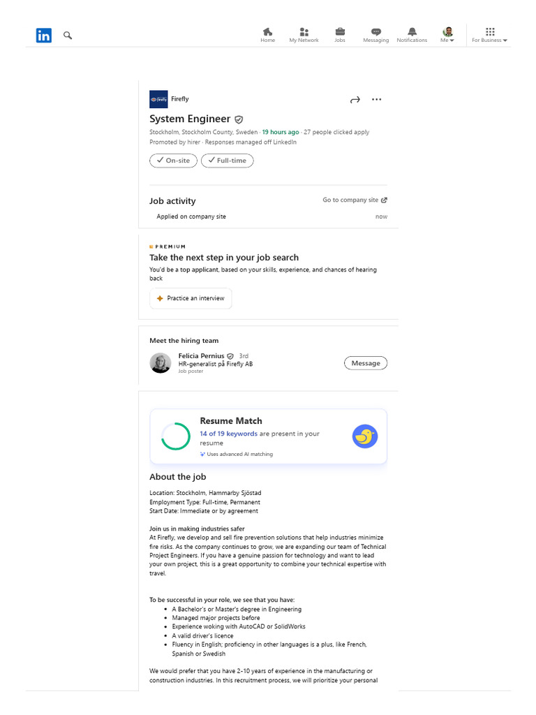 System Engineer - Firefly - LinkedIn | PDF | Performance Indicator ...