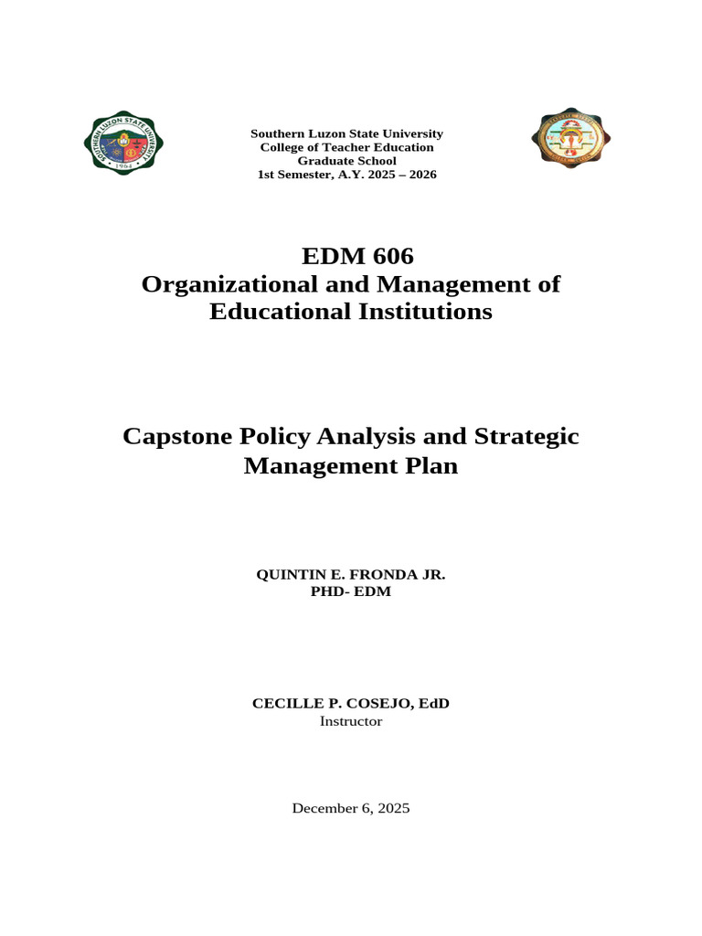 Capstone - Final Output (Fronda) | PDF | Integrity | Leadership