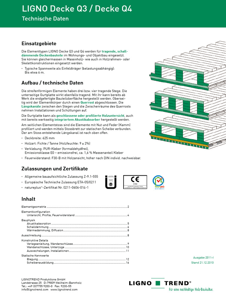 2010-12-21b - TD LIGNO Decke - 2011-I - D - K | PDF