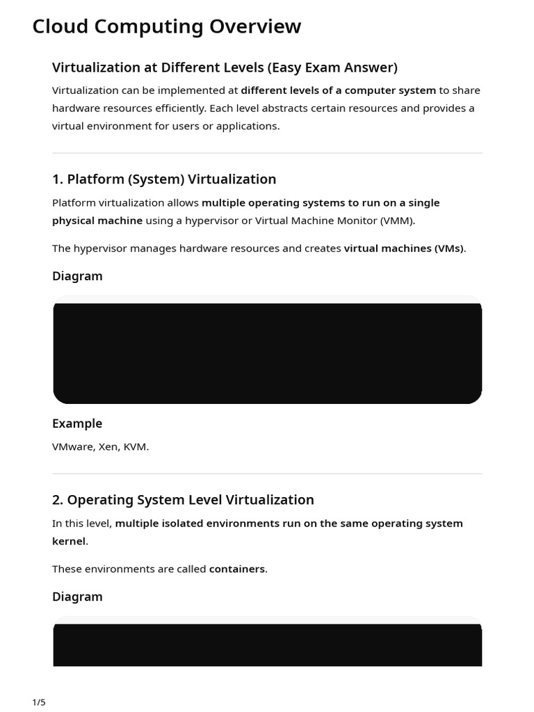 Cloud Computing Overview | PDF | Virtualization | Virtual Machine