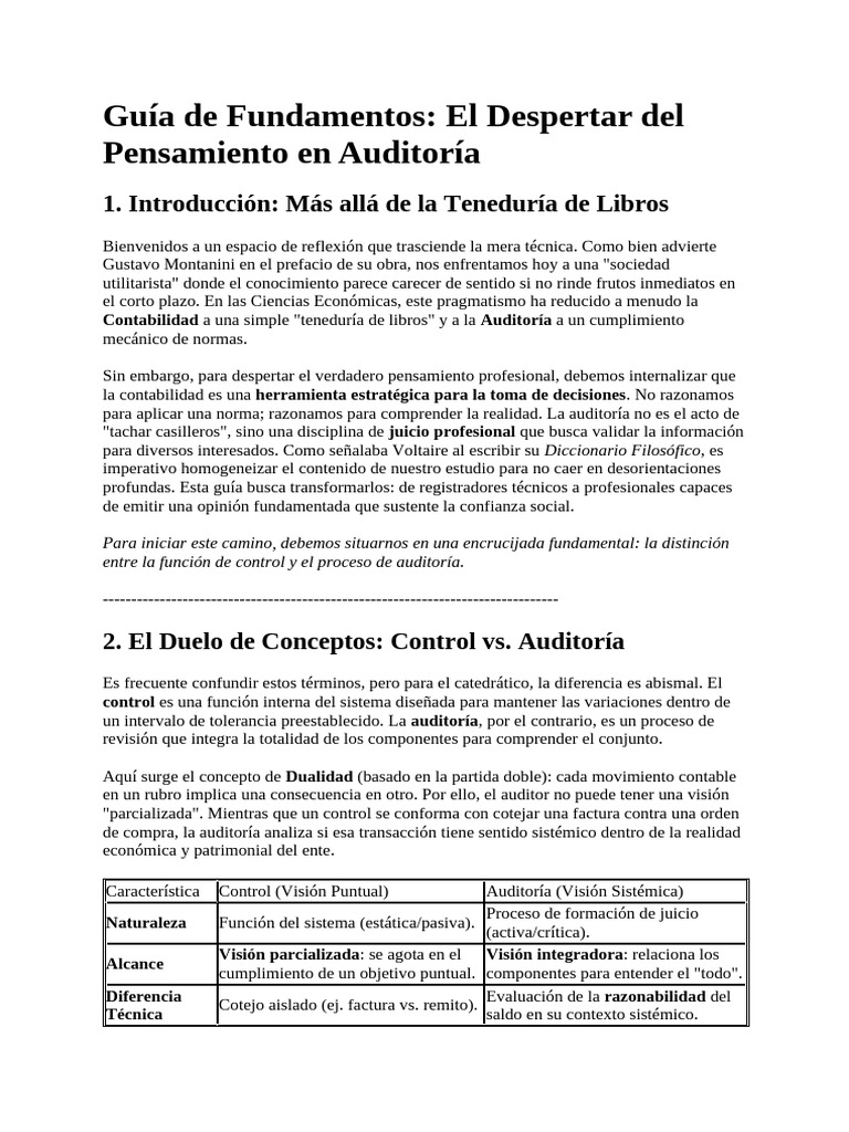 Guía de Fundamentos | PDF | Auditoría | Contralor