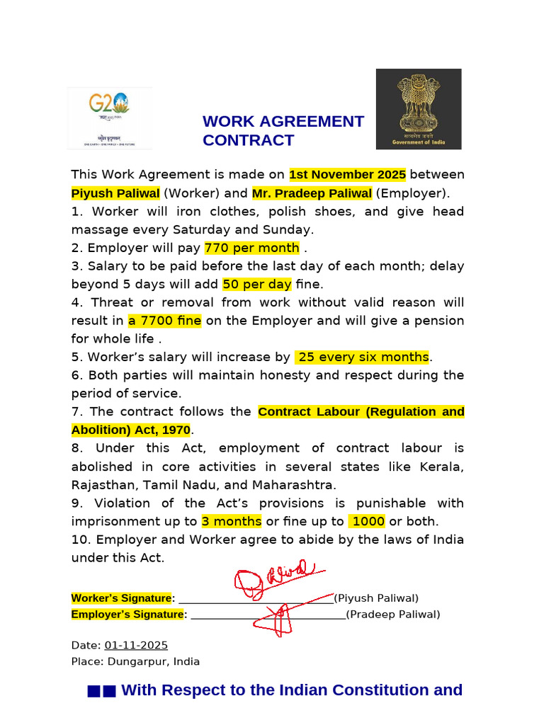 Contract | PDF