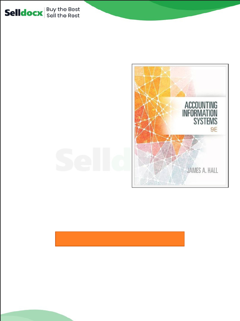 Solution Manual For Accounting Information Systems 9th Edition by James ...