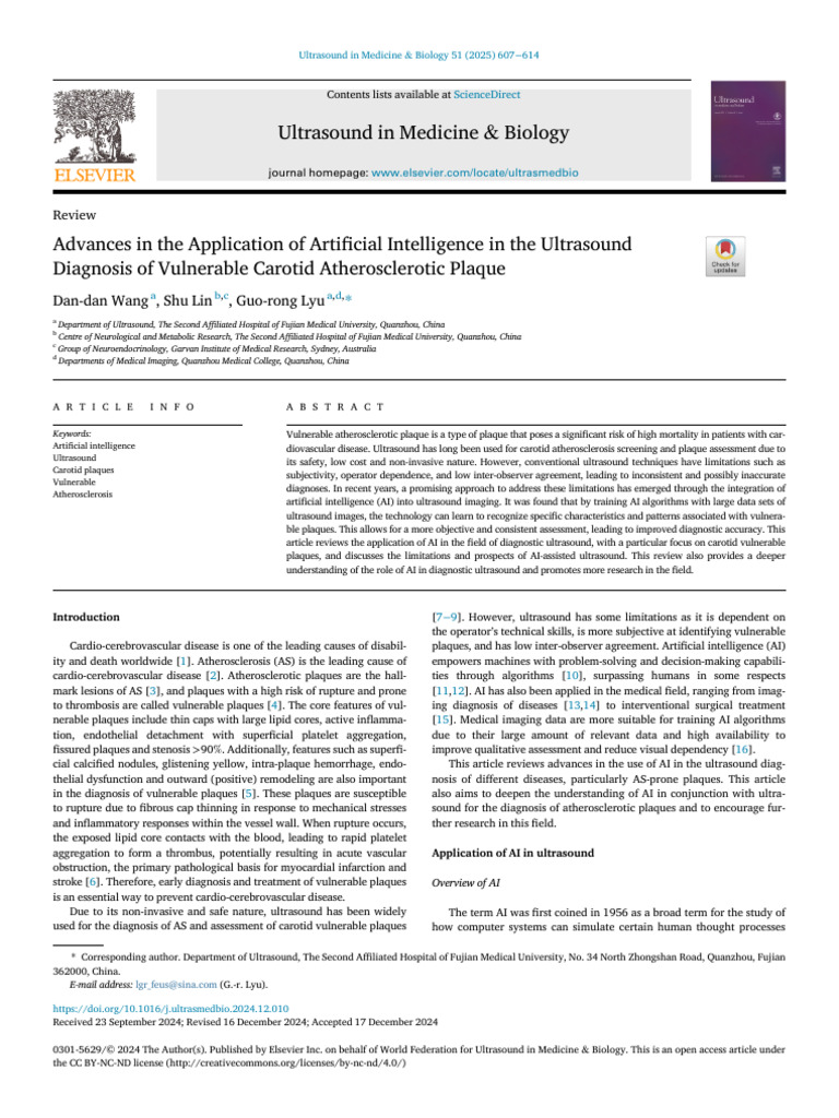 Advances in the Application of Artificial Intelligence in the ...