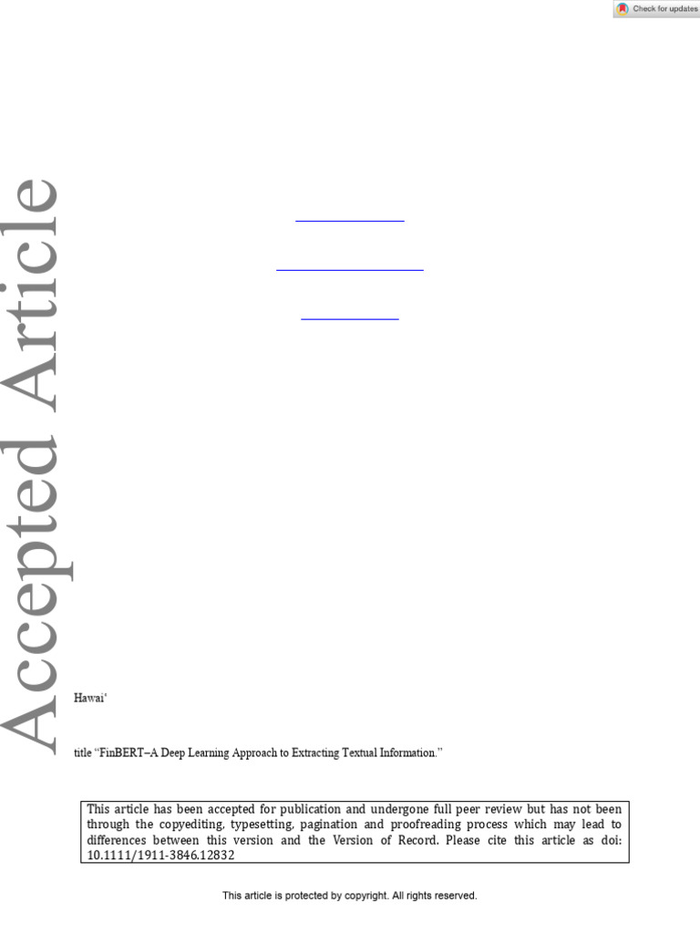 Contemporary Accting Res - 2022 - Huang - FinBERT a Large Language ...