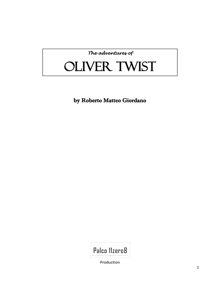 The Adventures of Oliver Twist - Script | PDF | Nancy (Oliver Twist ...