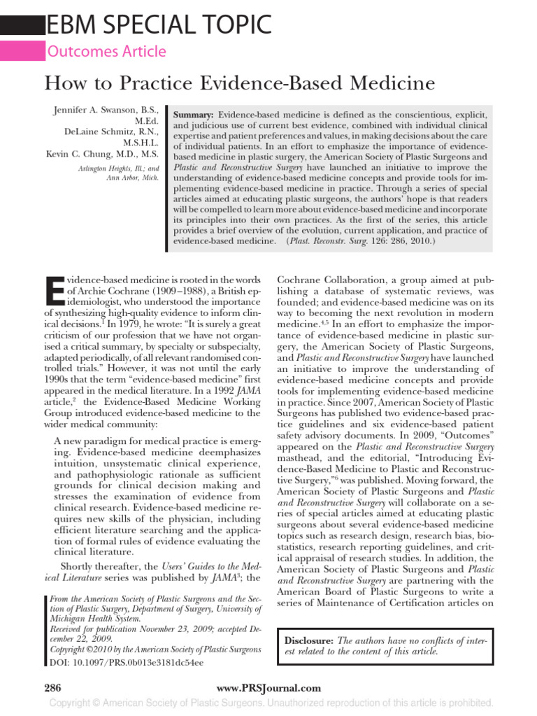 How to Practice Evidence Based Medicine.37 | PDF | Evidence Based ...
