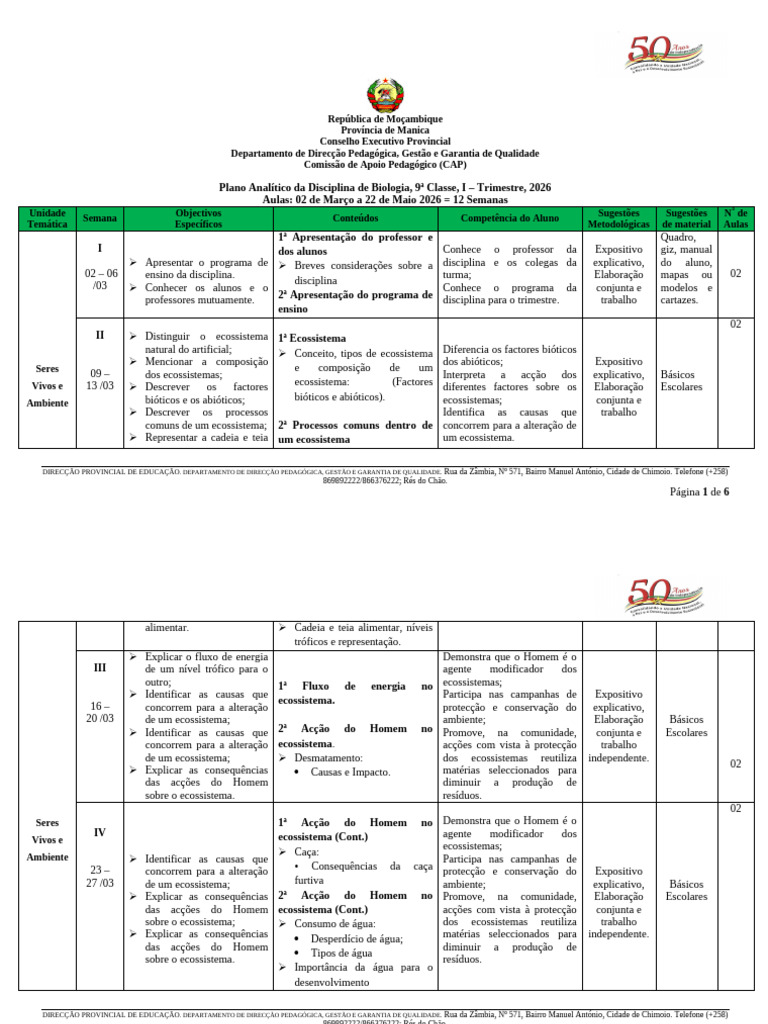 2026 Pa 1 Bio 9 | PDF | Ecossistema | Osso