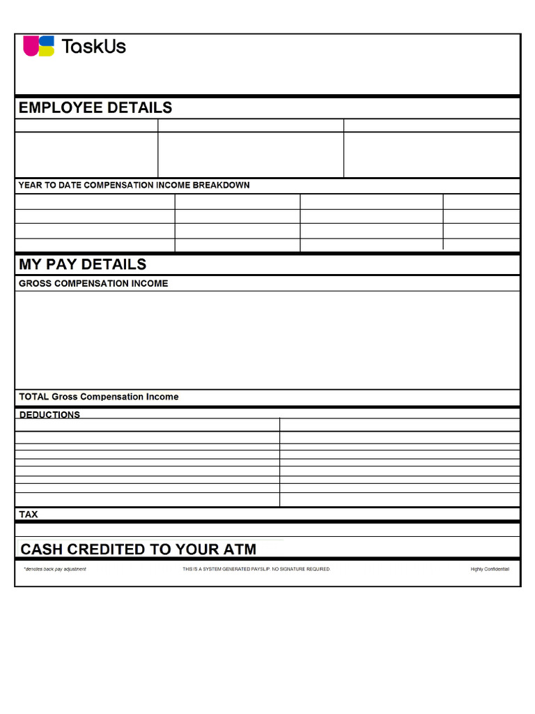 Task Us Pay Slip | PDF | Tax Deduction | Taxes