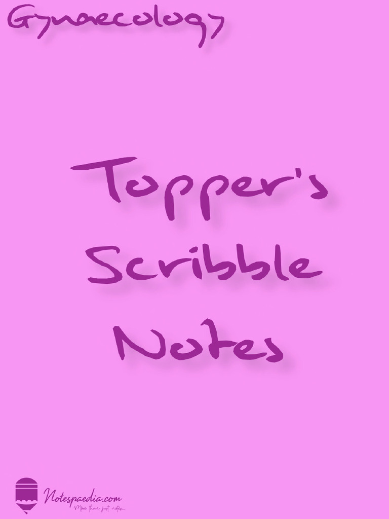 Gynaec Toppers Scribble Notes | PDF | Ovarian Cancer | Menstrual Cycle