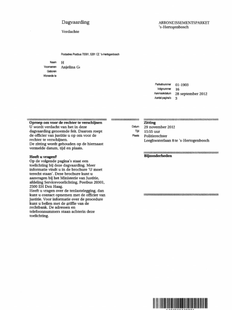 Dagvaarding | PDF