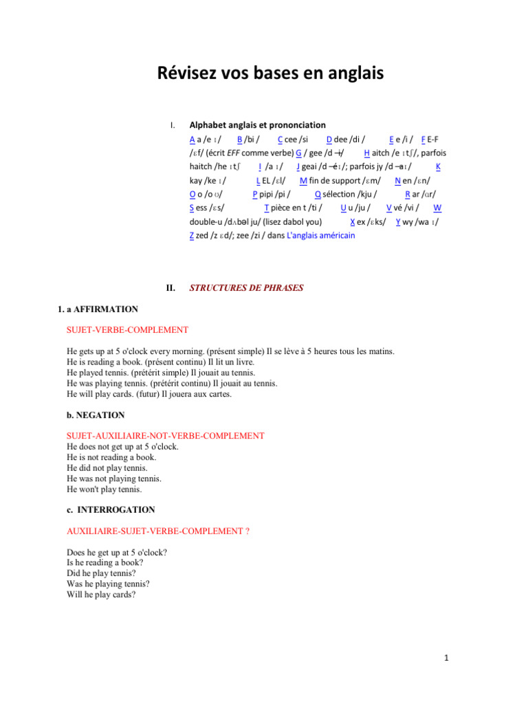 Base en Anglais | PDF