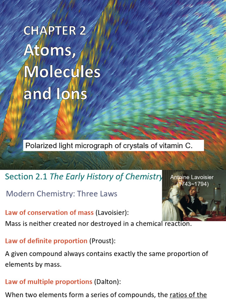 Ch2 AtomsMoleculesIons | PDF | Ion | Atoms