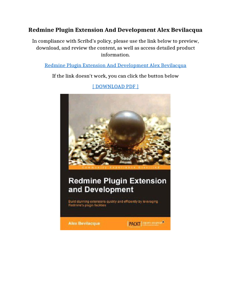 Redmine Plugin Extension And Development Alex Bevilacqua | PDF | Qr Code