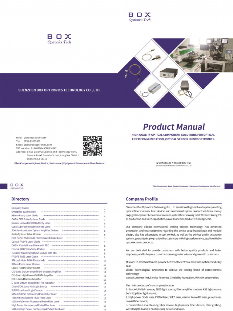 Catalogue Box Optronics | PDF