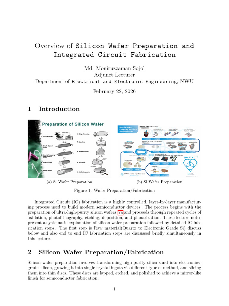 VLSI Silicon Wafer Fab | PDF | Silicon | Single Crystal