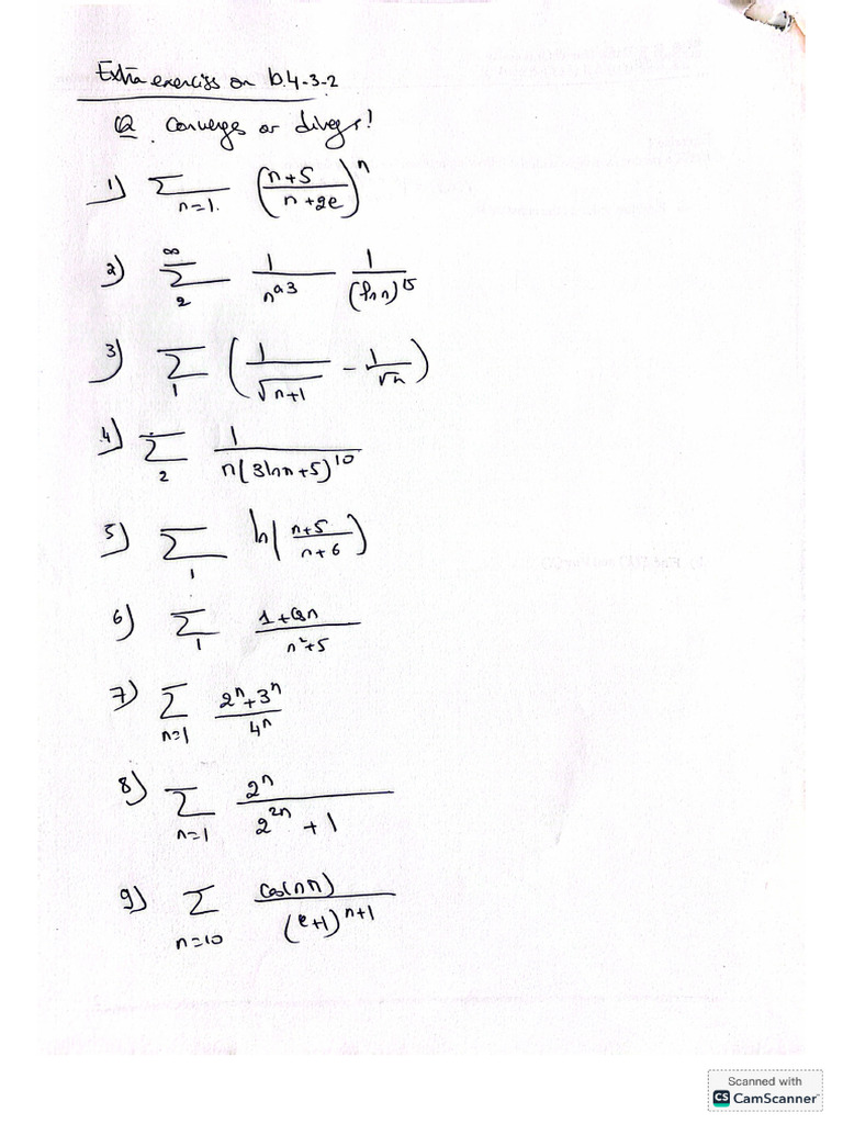Series Extra Exercises | PDF