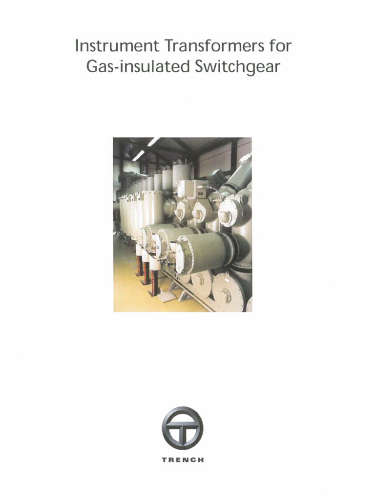 Instrument Transformers For Gas-Insulated Switchgear: Trench | PDF ...
