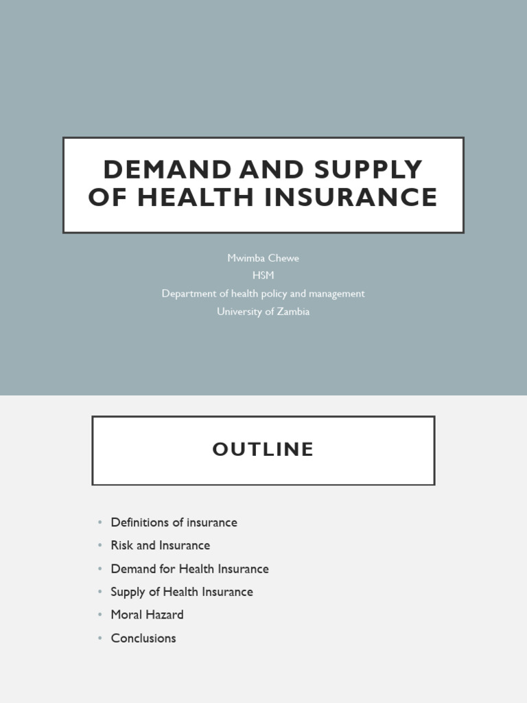 Lecture 8 - Demand and Supply of Health Insurance | PDF | Insurance ...