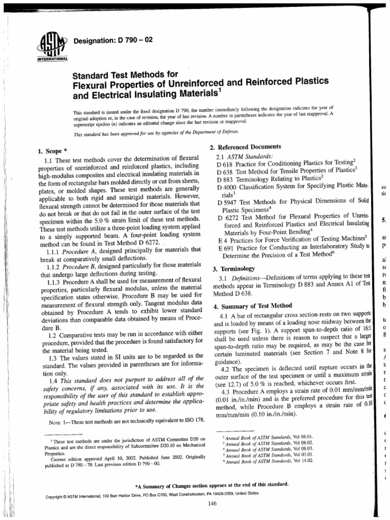 Standard Test Methods For Flexural Prope | PDF | Strength Of Materials ...