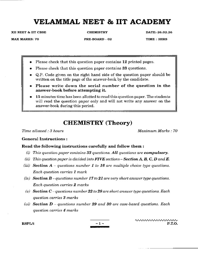 RSPL-1 Chemistry | PDF