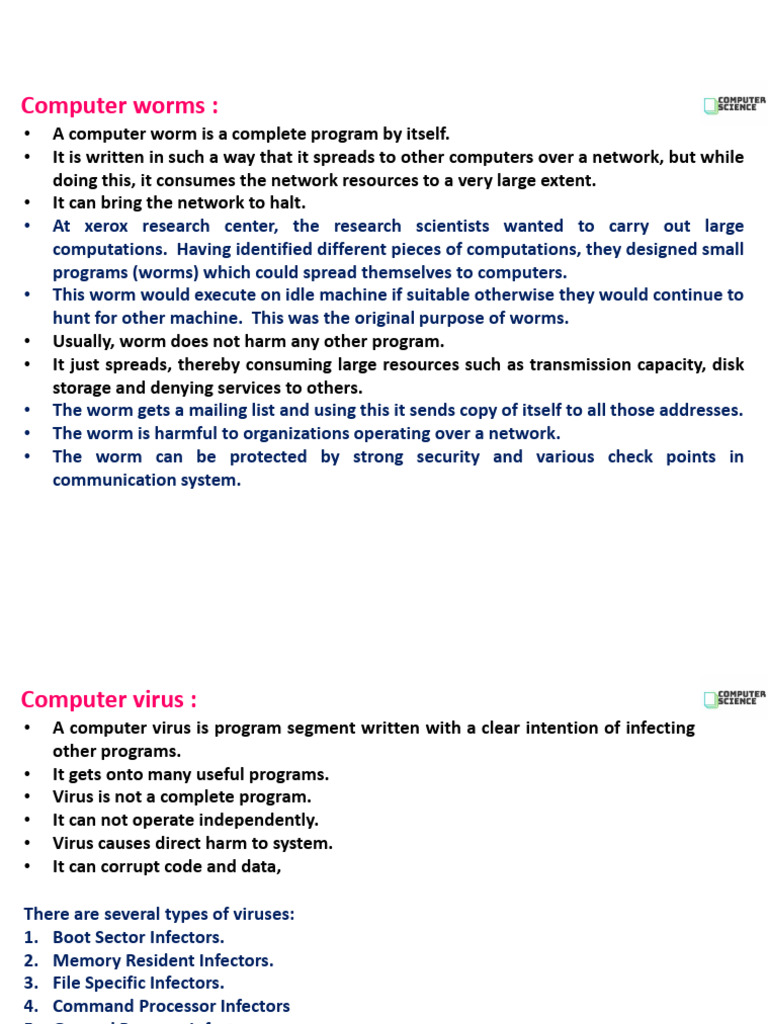OS Computer Worms and Virus | PDF | Computer Virus | Booting
