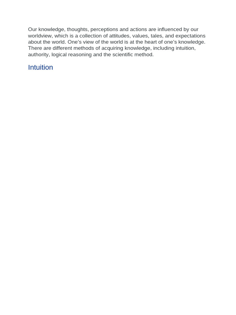 Our Knowledge | PDF