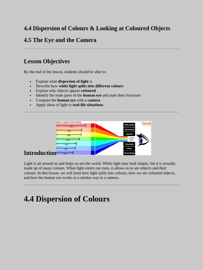 g8 Light Dispersion | PDF | Eye | Color