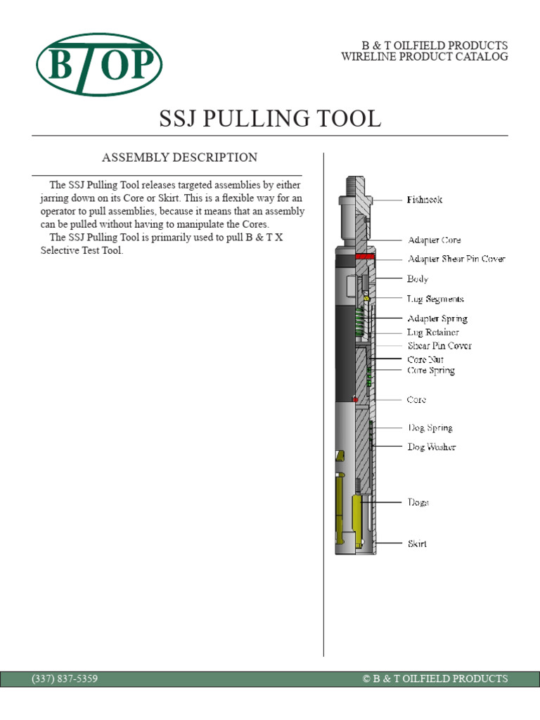 SSJ Pulling Toolbtop Wireline Catalog | PDF
