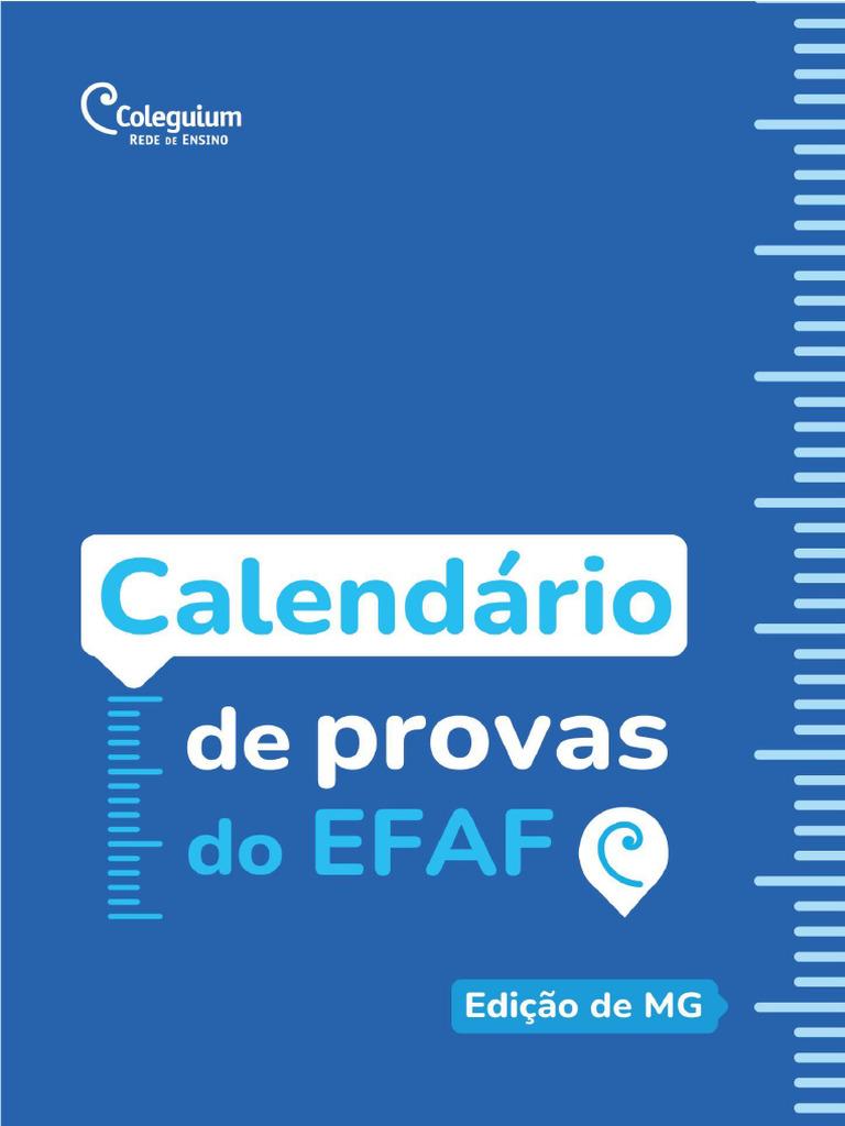 Calendário de Provas 2026 - EFAF - MG | PDF | Cognição | Ciências naturais