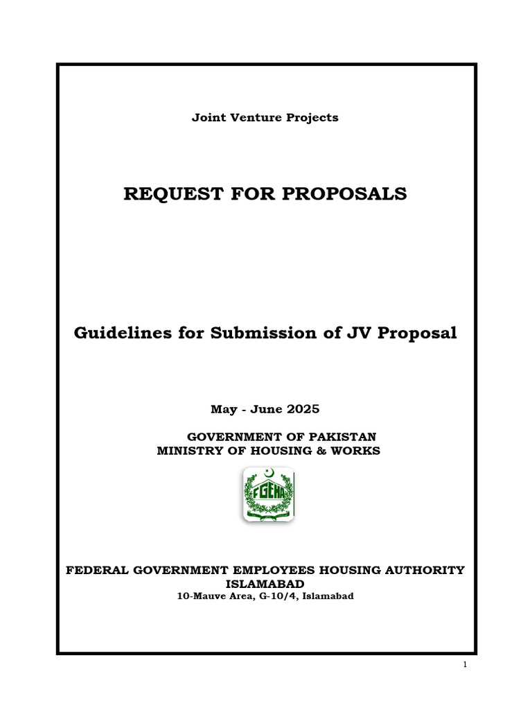 RFP Guidelines May 2025 | PDF