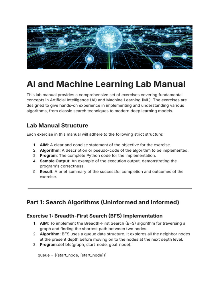 AI and Machine Learning Lab Manual | PDF | Support Vector Machine ...