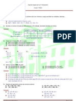 Hoja de Repaso 1 Evaluación de 1º ESO Con Soluciones