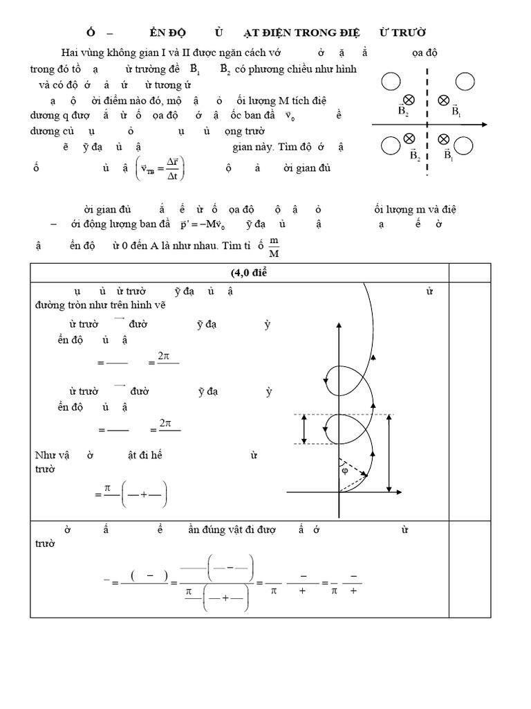 2. Dap an - Chuyen Dong Cua Hat Dien Trong Dien Tu Truong | PDF