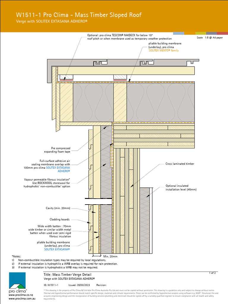 Mass Timber Sloped Roof Verge, SOLITEX ADHERO | PDF | Building ...