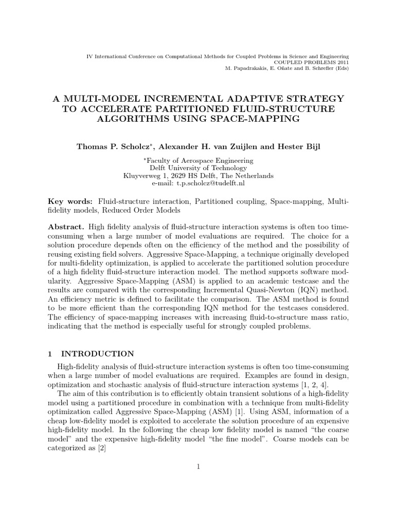 A Multi-Model Incremental Adaptive Strategy To Accelerate Partitioned ...