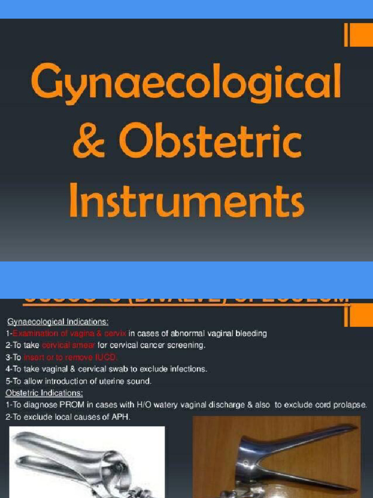 Gynaecological Instruments | PDF