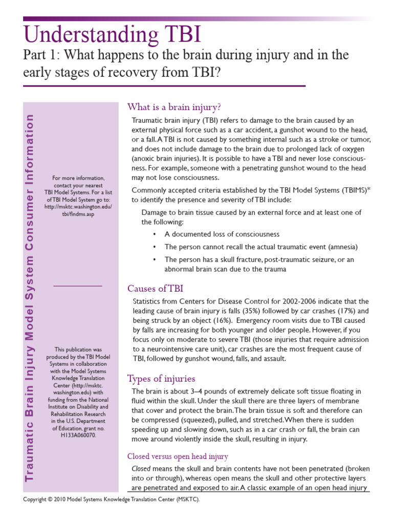 TBI Understanding Part1 | PDF | Traumatic Brain Injury | Coma