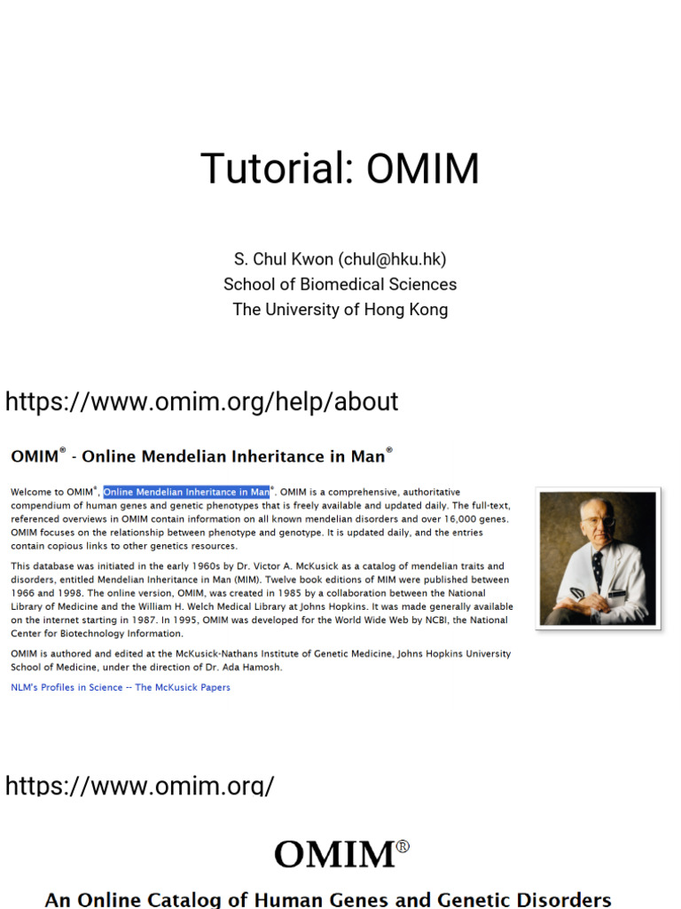 Tutorial OMIM v3 | PDF | Gene | Single Nucleotide Polymorphism