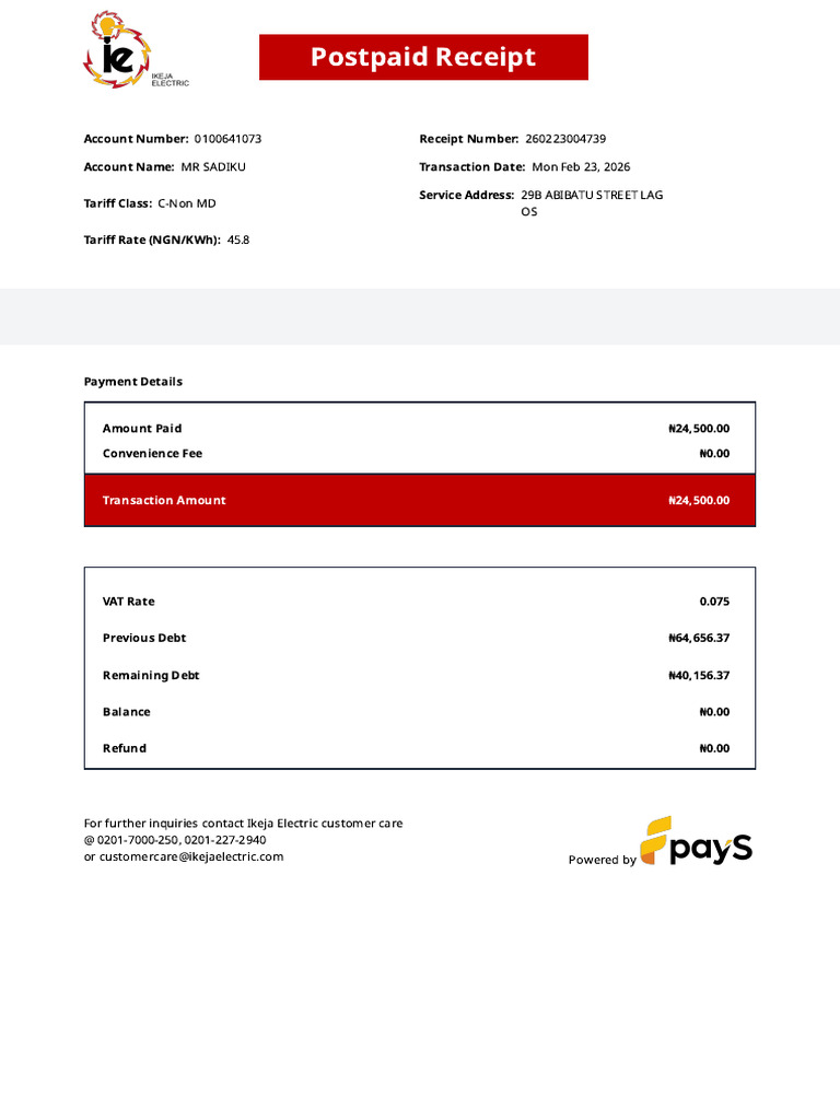 Transaction Receipt 20260223023300001AIP | PDF