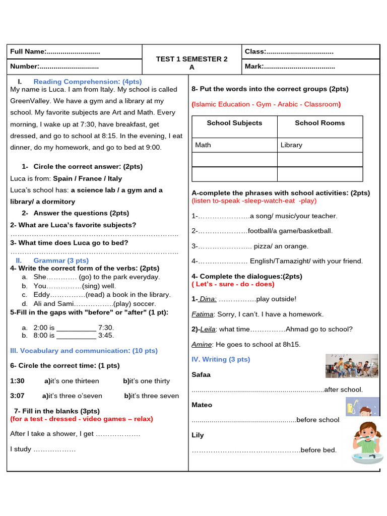 Test 1 Semester 2 Units 2-3 - New | PDF | Linguistics | Languages