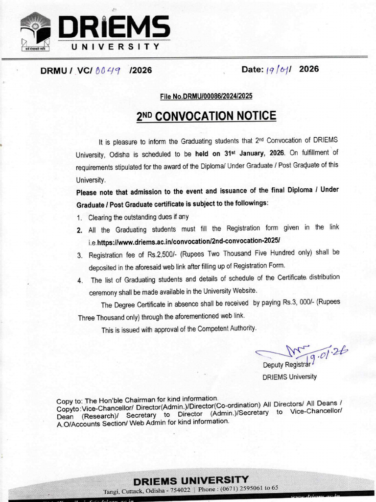 2nd Convocation Notice | PDF