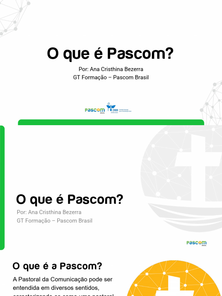 Formacao 1 o Que e Pascom | PDF | Comunicação | Jesus