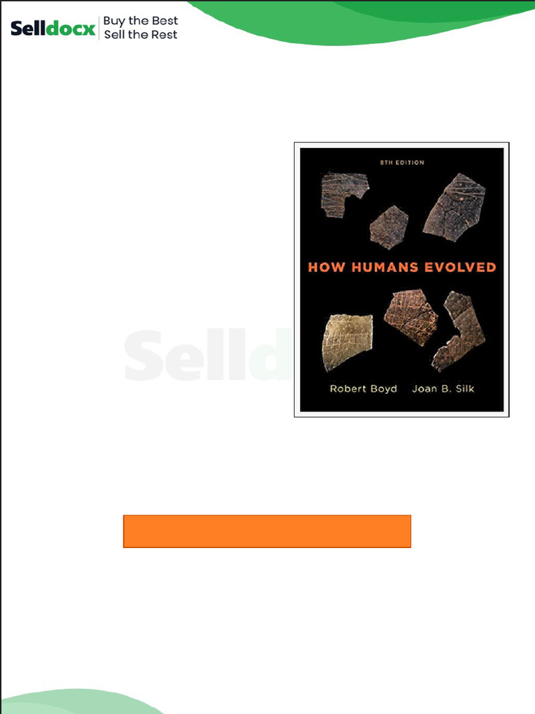 Test Bank How Humans Evolved 8th Edition by Neil Boyd | PDF | Natural ...
