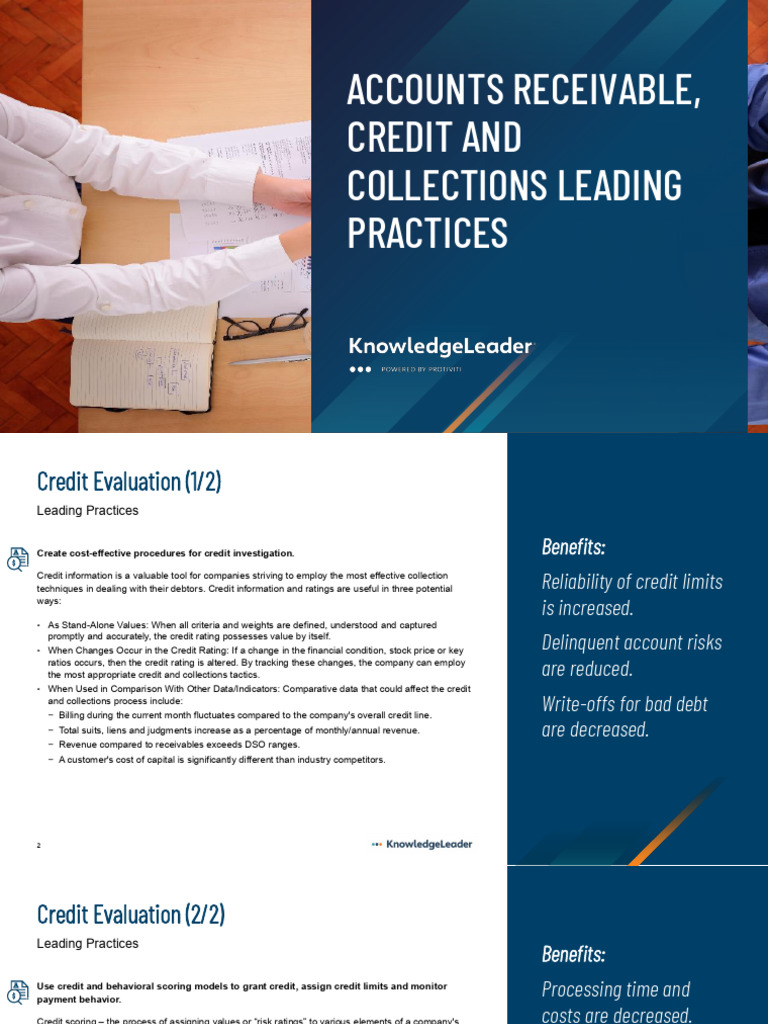 Accounts Receivable, Credit and Collections Leading Practices | PDF
