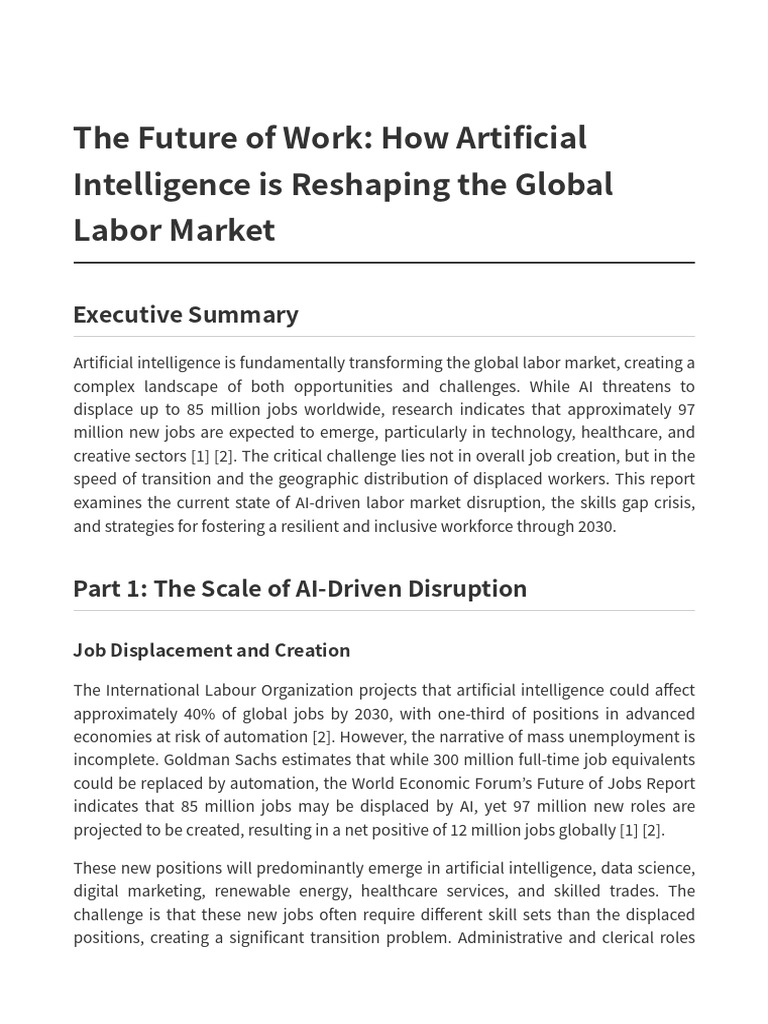 Report 1 Future of Work Ai | PDF | Artificial Intelligence ...