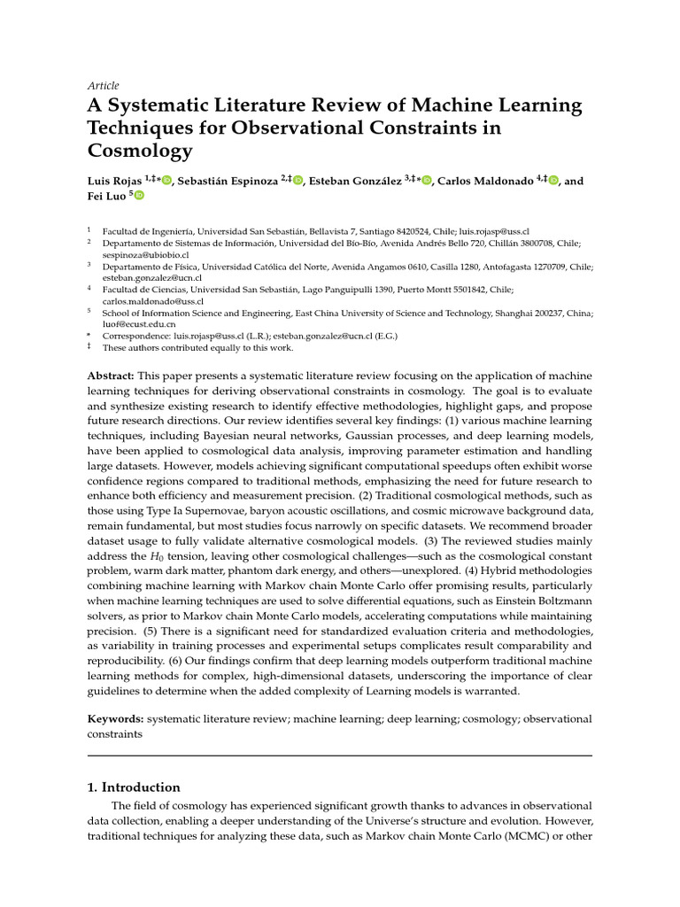 A Systematic Literature Review of Machine Learning Techniques For ...