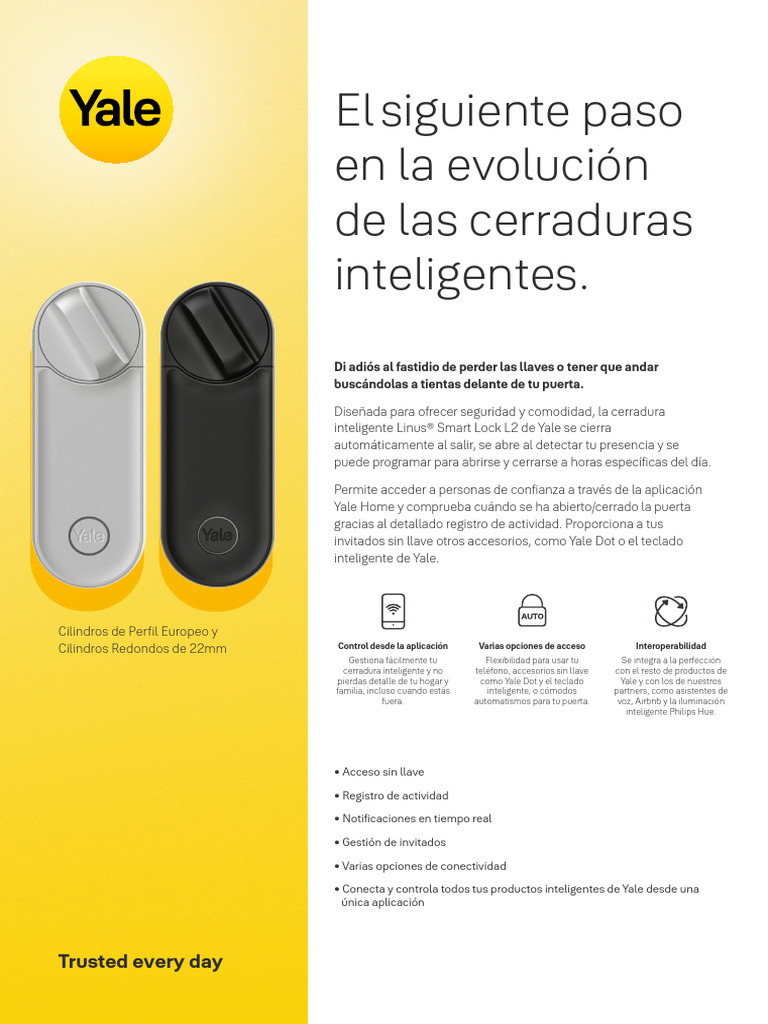 Yale Linus l2 Datasheet | PDF | Informática | Dispositivos inteligentes