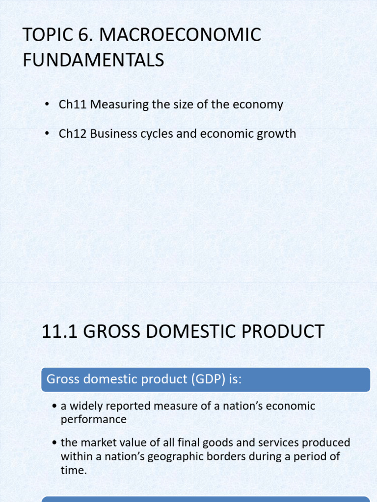 GDP and Business Cycle | PDF | Gross Domestic Product | Business Cycle
