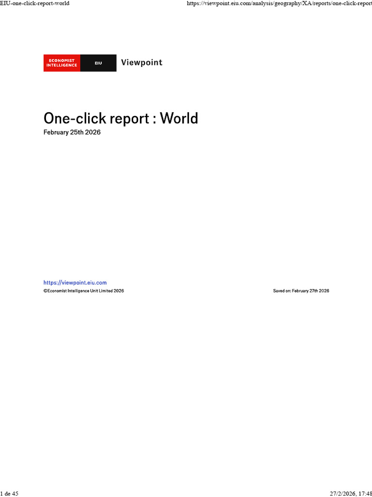 EIU One Click Report World 1 | PDF